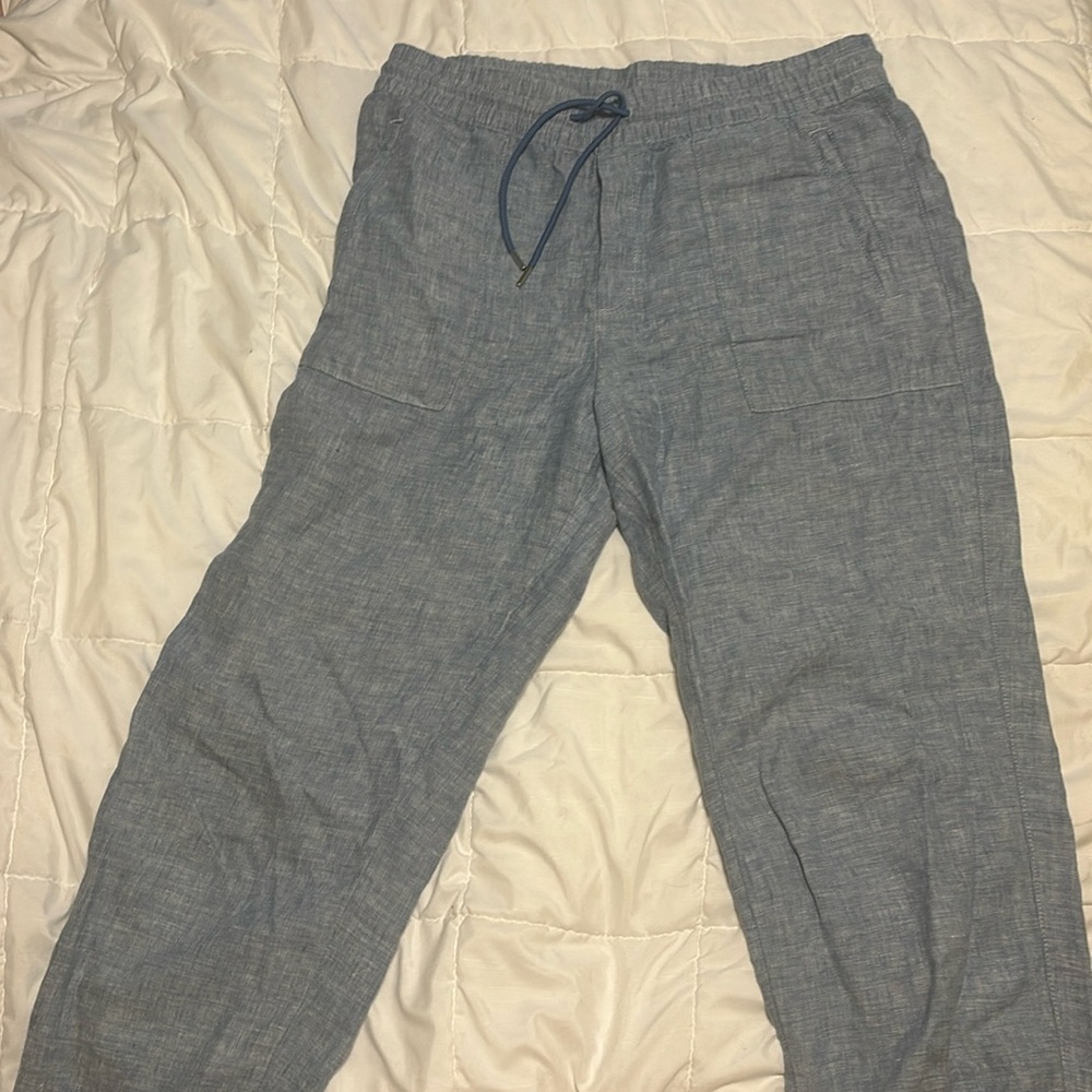 Athleta Womens Cabo Linen Wide Leg Pants